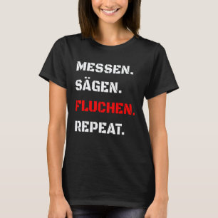 Camiseta Serra de Medição de Garagem Jurando Repita Mecânic