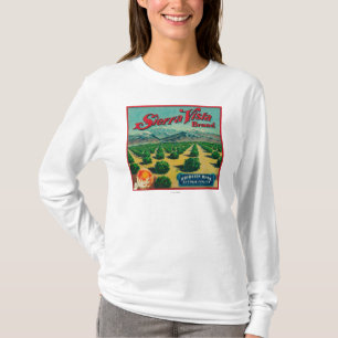 Camiseta Serra etiqueta da caixa do citrino da marca de