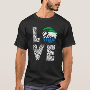 Camiseta Serra Leoa Ama Rei Serra Leoa Bandeira