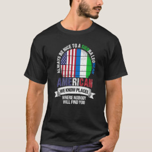 Camiseta Serra Leoa Americana Conhecemos Lugares onde Leone