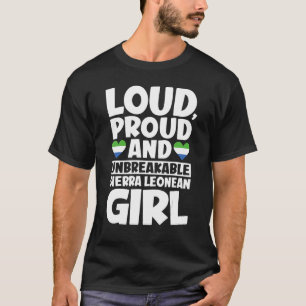 Camiseta Serra Leoa Bandeira Orgulha Homens e Mulheres da S
