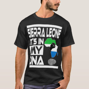 Camiseta Serra Leoa Está no Meu DNA com a bandeira África M