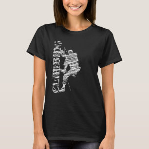 Camiseta Serragem de enroladores de silhueta subindo 11