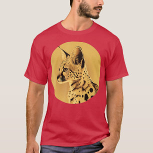 Camiseta Serval de gato selvagem gato-africano