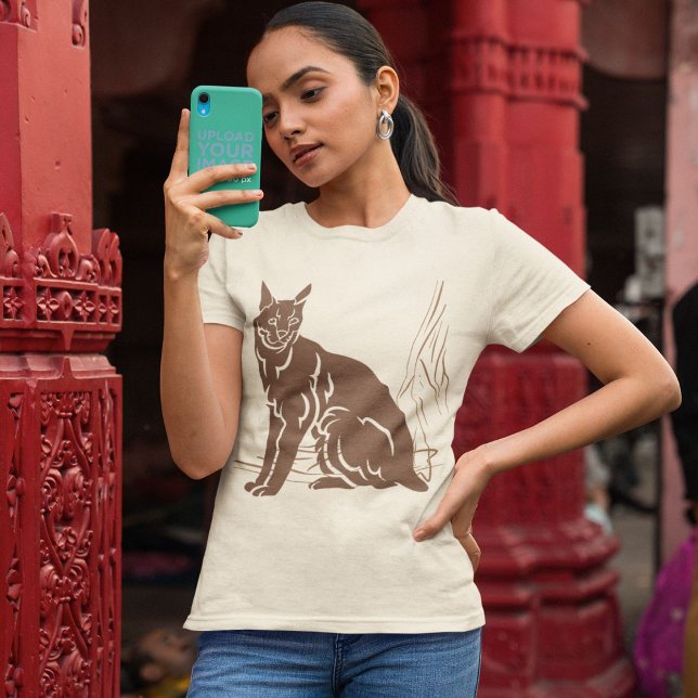 Camiseta Serval Elegant Wild View Men Women (Criador carregado)