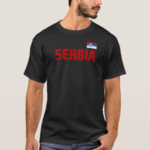 Camiseta Sérvia Bandeira Orgulho Sérvia País Internacional