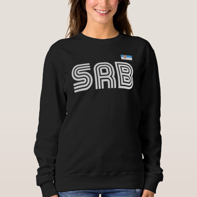 Camiseta Sérvia Bandeira Retrointernacional País Sérvio Pr (Frente)