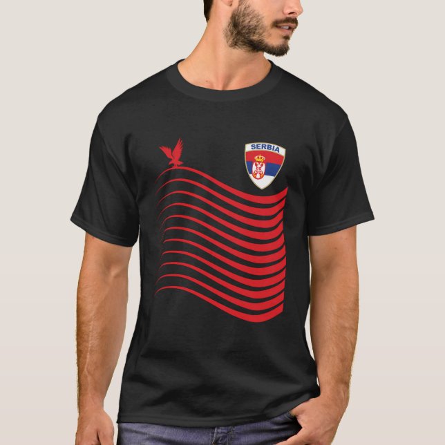 Camiseta Sérvia Basbasquetebol Jersey Srbija Basball Flag G (Frente)