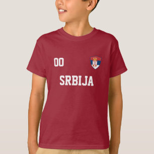 Camiseta Sérvia Custom Name And Number Football Jersey