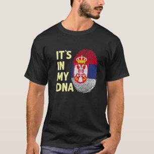 Camiseta Sérvia No Meu Dna - Equipe Sérvia De Bandeiras Ou 