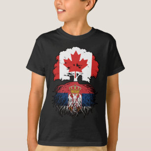 Camiseta Sérvia Sérvio Canadense Canadá Árvore Bandeira