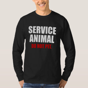 Camiseta Service Animal Não Pet Engraçado Amante de os anim