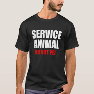 Camiseta Service Animal Não Pet Engraçado Amante de os anim