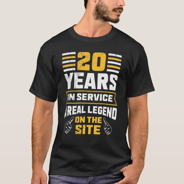 Camiseta Service Anniversary 20 Years Work Anniversary (Frente)