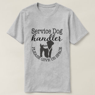 Camiseta Service Dog Handler - Por Favor, Dê-Nos Espaço