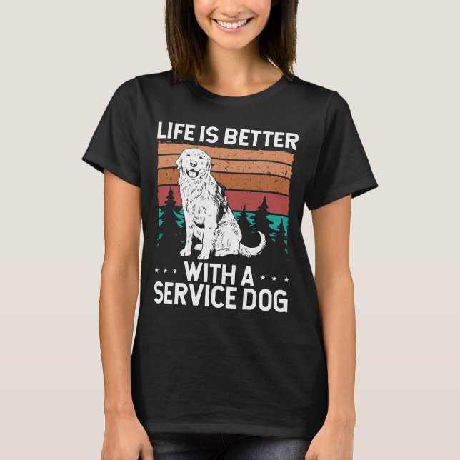 Camiseta Service Dog Patch Emotional Support Animal for Dog (Frente)