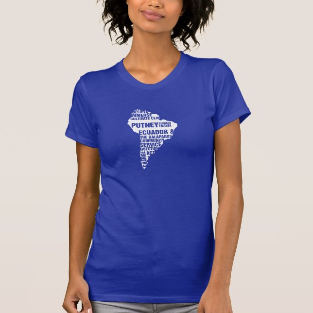 Camiseta Serviço comunitário Equador em cores múltiplas (Frente)