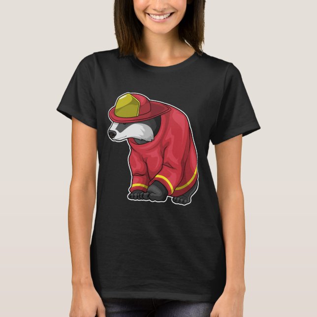 Camiseta Serviço de Bombeiros de Mel badger (Frente)