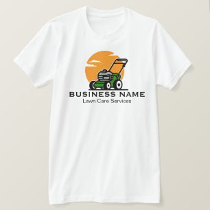 Camiseta Serviço de Corte de Grama Laranja Verde