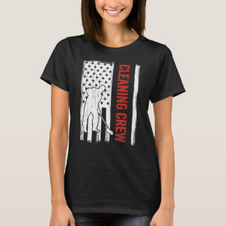 Camiseta Serviço de custódia de limpeza de bandeiras americ