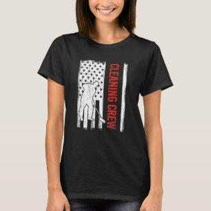 Camiseta Serviço de custódia de limpeza de bandeiras americ