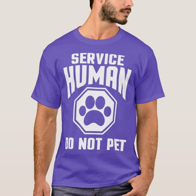 Camiseta Serviço de design Humano Não Coloque Cachorro Engr (Frente)