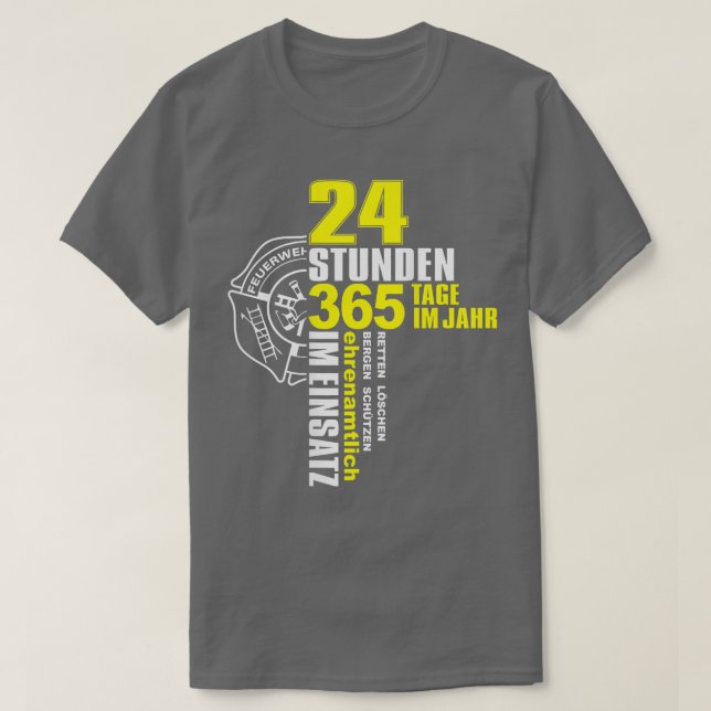 Camiseta Serviço de Emergência para Bombeiros 112 Serviço d (Frente do Design)