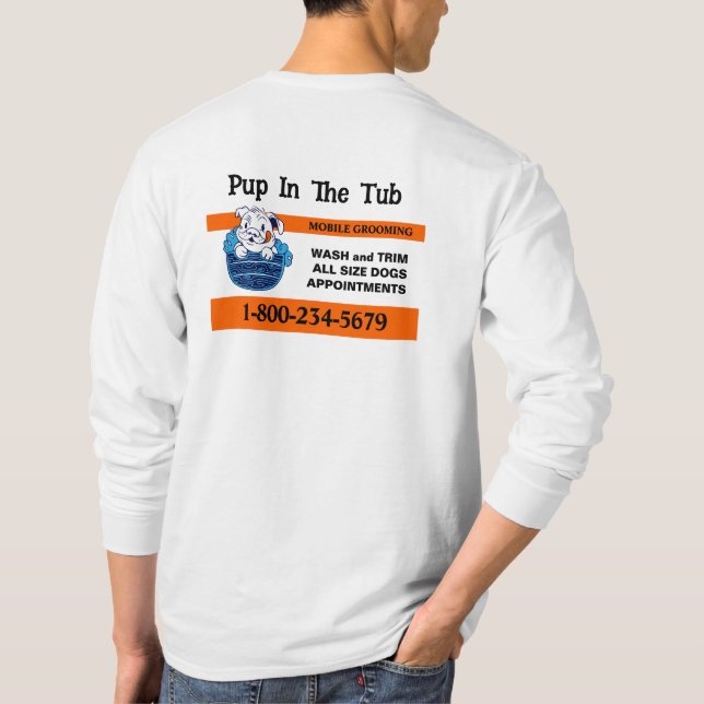 Camiseta Serviço de Higienização Canina Profissional (Verso)