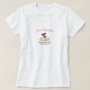 Camiseta Serviço de Limpeza da Casa Maid Floral Maid Busine