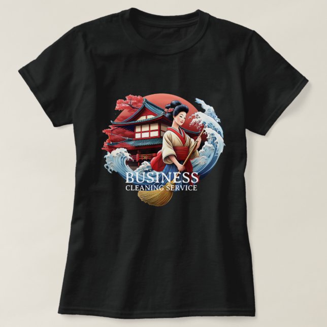 Camiseta Serviço de Limpeza de Casa Moderna Serviço de Limp (Frente do Design)