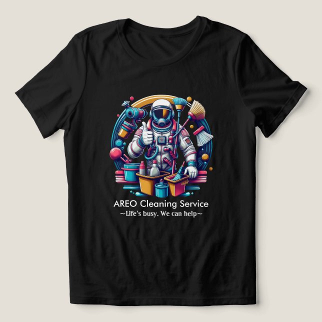 Camiseta Serviço de Limpeza de Casa Moderna Serviço de Limp (Design frontal)