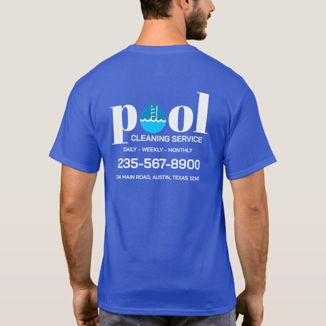 Camiseta Serviço de Limpeza de Piscina (Verso)