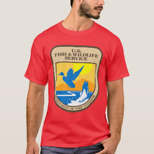 Camiseta Serviço de Peixes e Vida Selvagem dos EUA Caça Pes