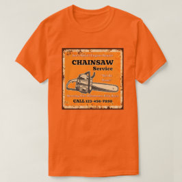 Camiseta Serviço de personalização de motosserra Reparo de