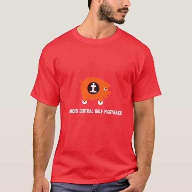 Camiseta Serviço de Piggyback da Illinois Central Gulf Rail (Frente)