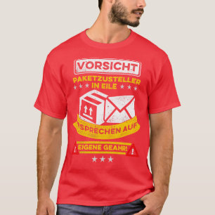 Camiseta Serviço de precaução Empresa de entrega de encomen