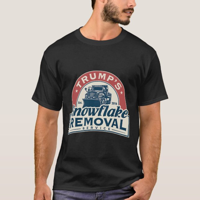 Camiseta Serviço de Remoção do Floco de Neve de Trump Funny (Frente)