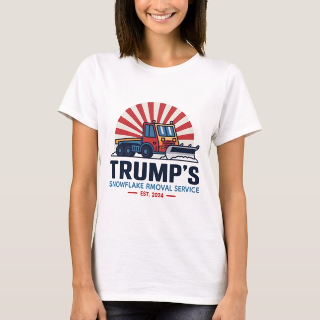 Camiseta Serviço de Rmoval Snowflake de Trump Funny Donald  (Frente)
