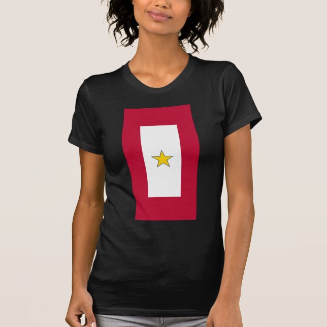 Camiseta Serviço Dourado da estrela, bandeira dos Estados (Frente)