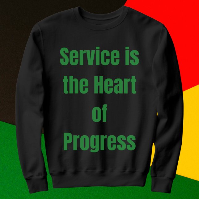 Camiseta Serviço é o coração do progresso (Criador carregado)