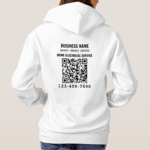 Camiseta Serviço elétrico doméstico Código QR Logotipo pers