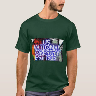Camiseta Serviço Florestal Nacional dos EUA Est 1905 Arte P