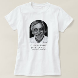 Camiseta Serviço Funerário ou Memorial de Foto Arco Moderno
