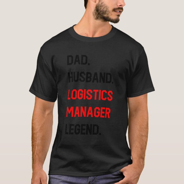 Camiseta Serviço Funny de Legenda do Pai Husband Logistics  (Frente)