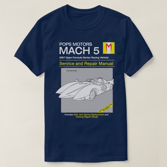 Camiseta Serviço Mach 5 e Reparo (Frente do Design)