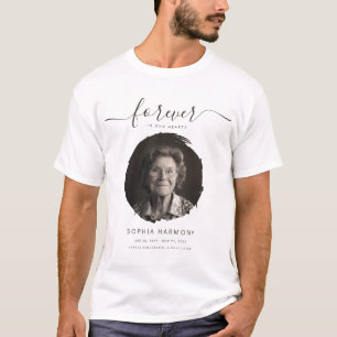 Camiseta Serviço Memorial de Funeral com Foto Minimalista