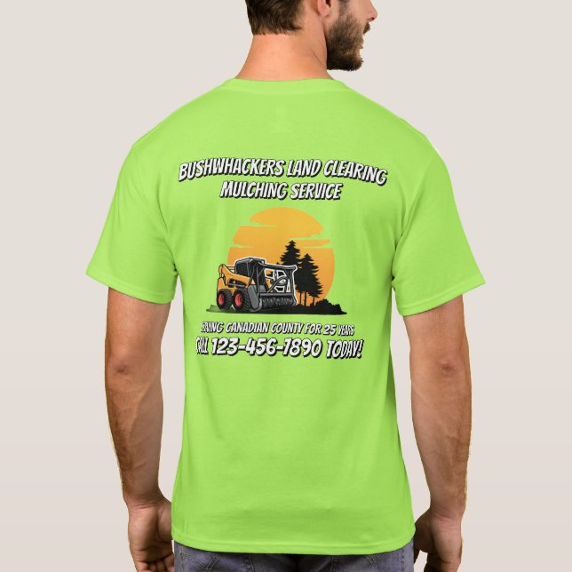 Camiseta Serviço Personalizado de Limpeza de Terreno com Tr (Verso)