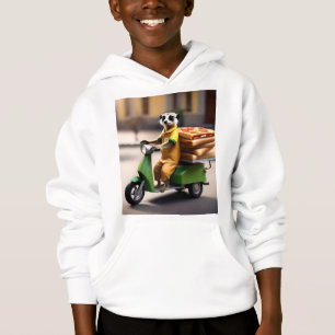 Camiseta Serviço Rápido: Meerkat Entrega Pizza em Tuk-tuk