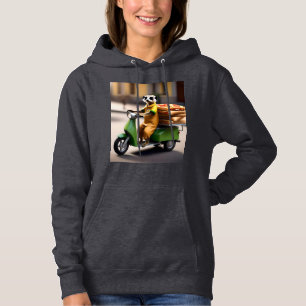 Camiseta Serviço Rápido: Meerkat Entrega Pizza em Tuk-tuk