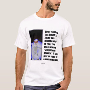 Camiseta Serviço sem peso (tema do domínio)